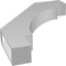 Ekena Millwork 3 1/2-in. W x 22-in. D x 28-in. H Merced Architectural Grade PVC Knee Brace BRCP035X22X28MRC - alternate 6